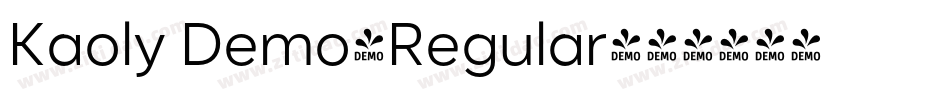 Kaoly Demo-Regular字体转换